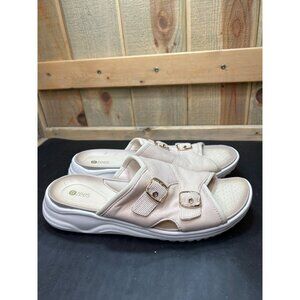 Bzees Womens Blush Slide Sandals Size 10 Buckle Detail Comfort Footbed Lightweig